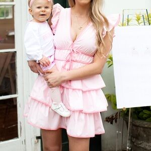 Pink Tiered  Dress small